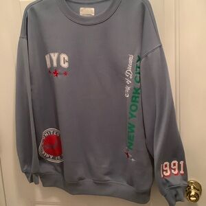 NYC Graphic Women's Sweatshirt in Blue